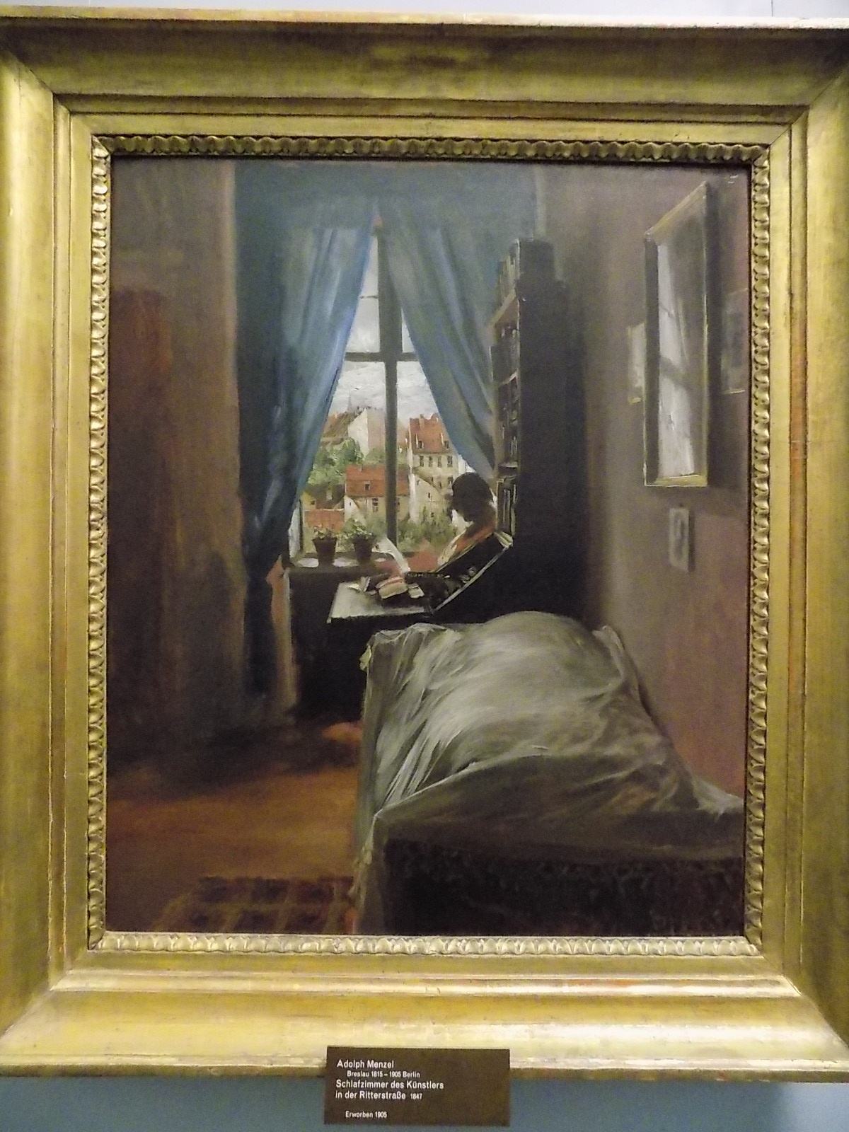Adolph Menzel, Schlafzimmer des Künstlers