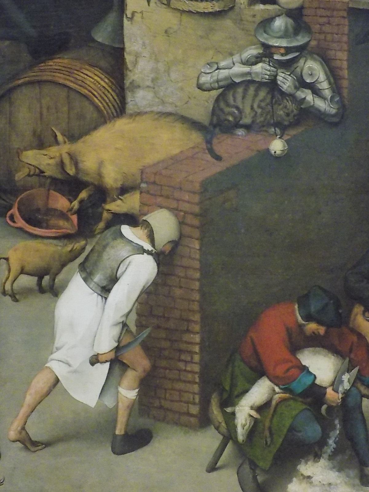 Detalhe dos 'Provérbios Holandeses' de Pieter Brueghel, o Velho