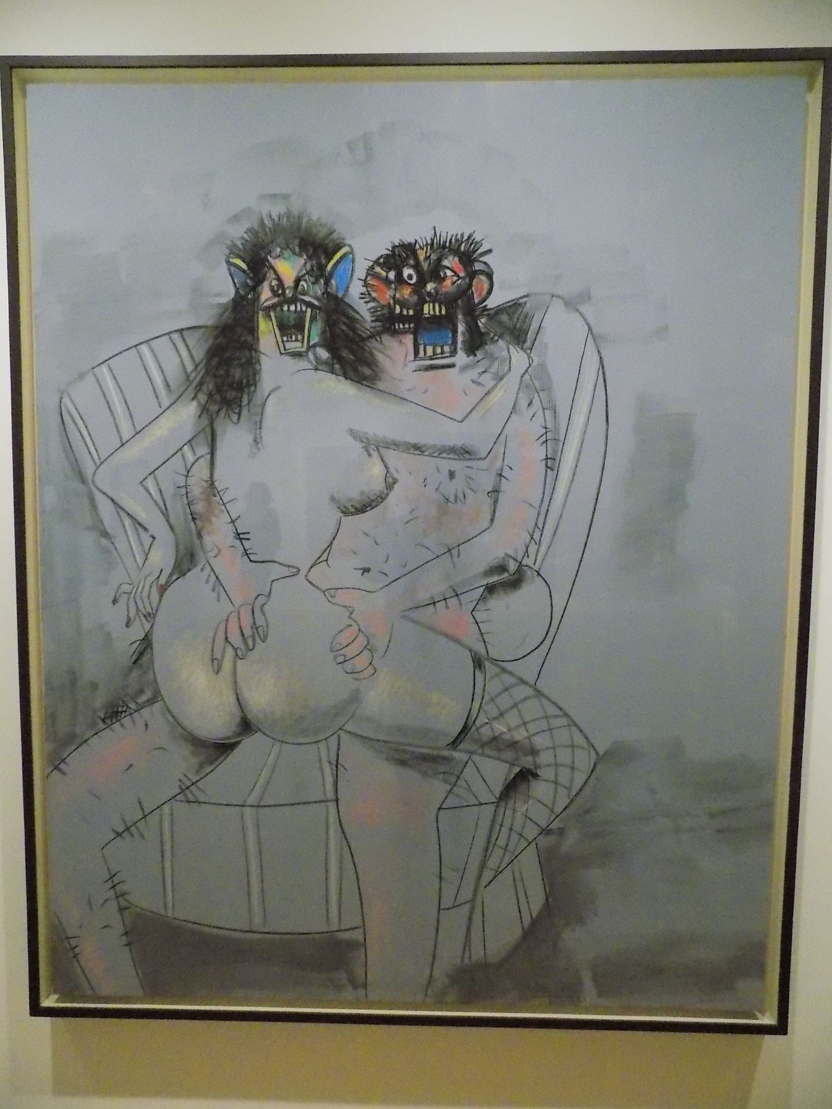 Intermezzo em Picasso, a gravura acima é de George Condo e chama-se "Casal Surpreendido"