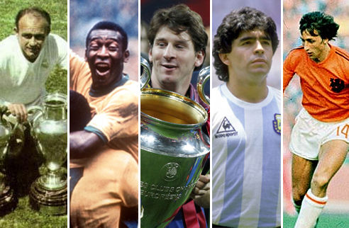Pelé, Messi, Maradona, Cruyff e Di Stefano: o futuro não dirá quem foi o melhor
